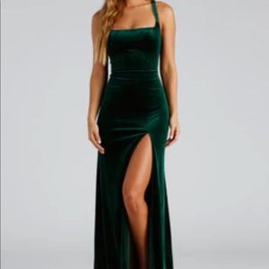 SOLD | Christina Lace-Up Back Velvet Dress